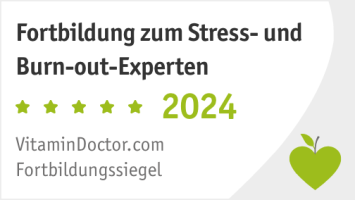 Fortbildungssiegel Stress & Burnoutexperte VitaminDoctor.com